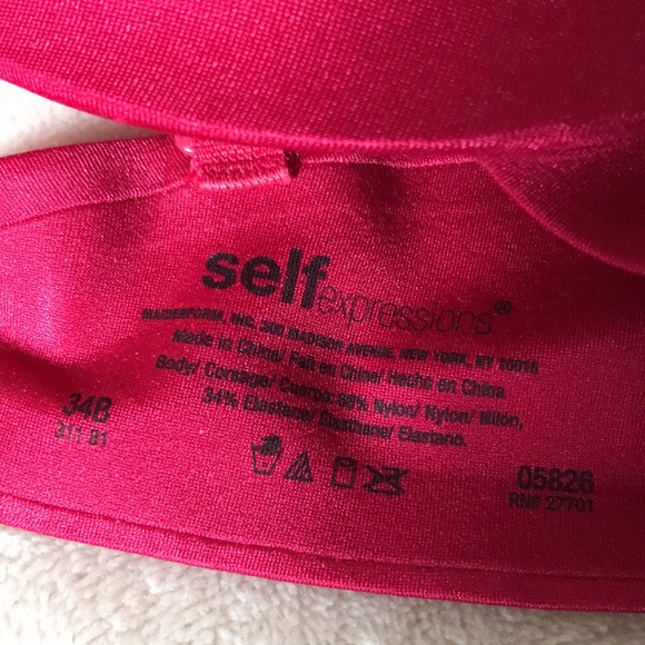 Hot Pink Padded Silky Bra - 34B - Picture 4 of 4